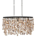 CURREY & COMPANY, STILLWATER OYSTER SHELL OVAL CHANDELIER, CHANDELIER LIGHT
