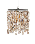 CURREY & COMPANY, STILLWATER OYSTER SHELL OVAL CHANDELIER, CHANDELIER LIGHT
