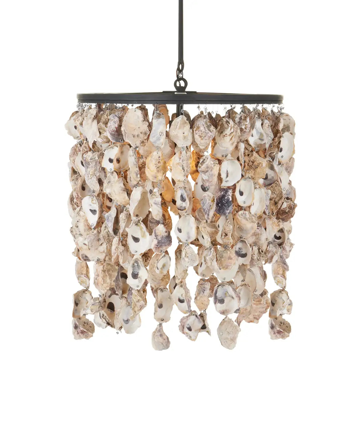 CURREY & COMPANY, STILLWATER OYSTER SHELL OVAL CHANDELIER, CHANDELIER LIGHT