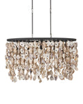 CURREY & COMPANY, STILLWATER OYSTER SHELL OVAL CHANDELIER, CHANDELIER LIGHT