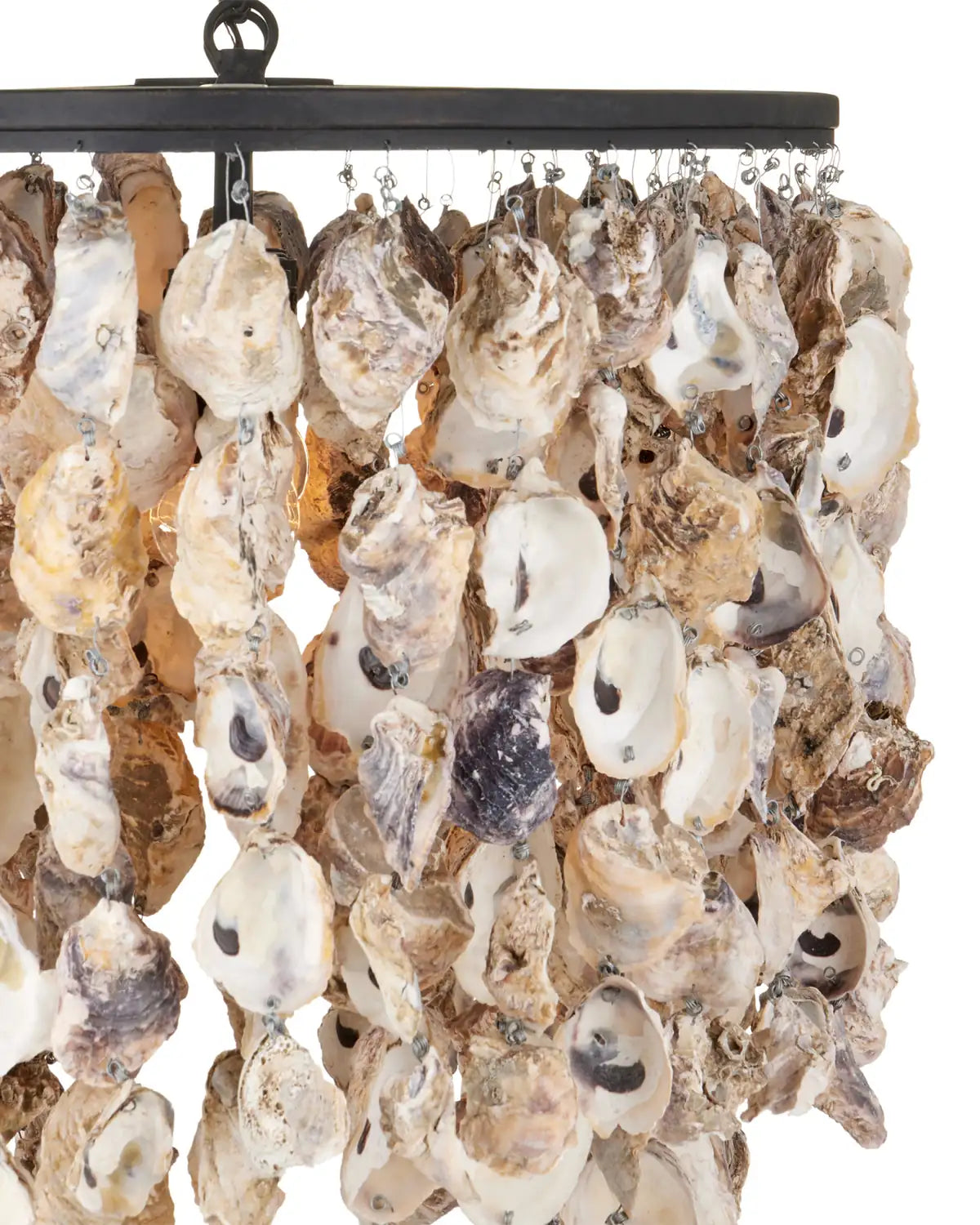 CURREY & COMPANY, STILLWATER OYSTER SHELL OVAL CHANDELIER, CHANDELIER LIGHT