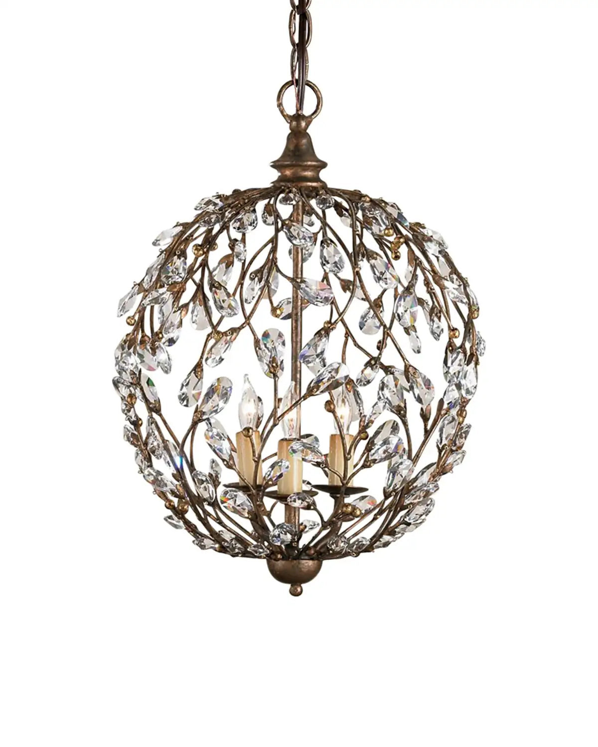 CURREY & COMPANY, CRYSTAL BUD ORB CHANDELIER, CHANDELIER LIGHT