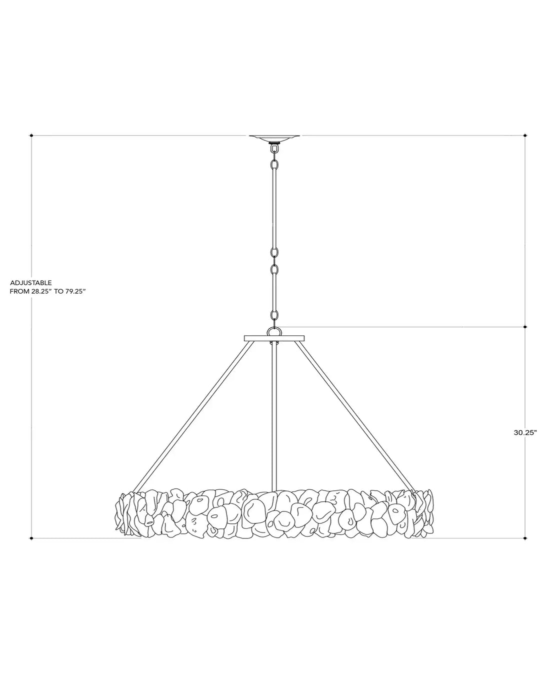 CURREY & COMPANY, OYSTER SHELL CHANDELIER, CHANDELIER LIGHT