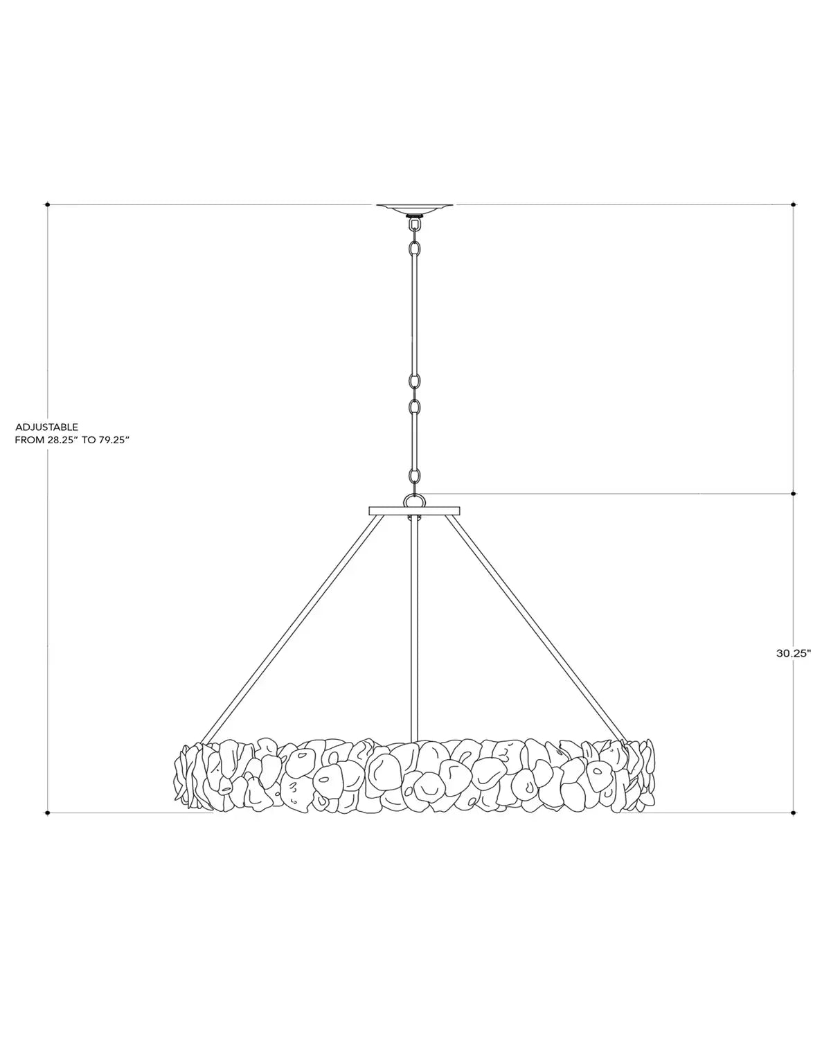 CURREY & COMPANY, OYSTER SHELL CHANDELIER, CHANDELIER LIGHT