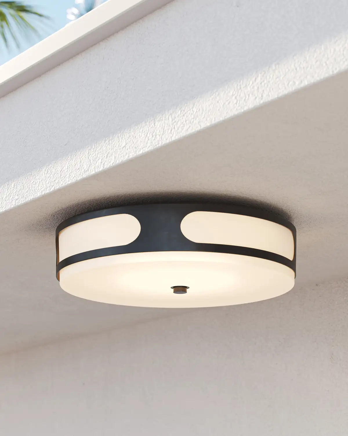 CURREY & COMPANY, SWALE OUTDOOR FLUSH MOUNT, FLUSH MOUNT CEILING LIGHTS