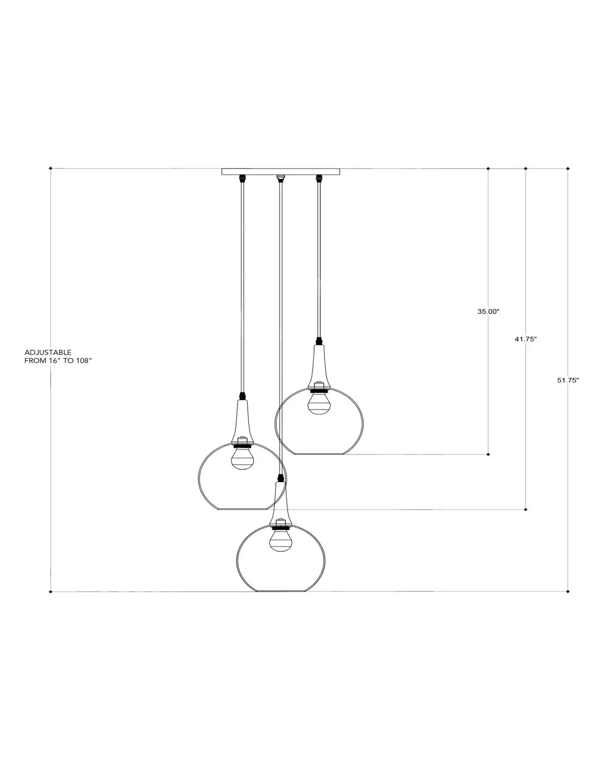 CURREY & COMPANY, BECKETT TRIO PENDANT, PENDANT LIGHT