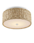 CURREY & COMPANY, COLCHESTER RAFFIA FLUSH MOUNT, FLUSH MOUNT CEILING LIGHTS