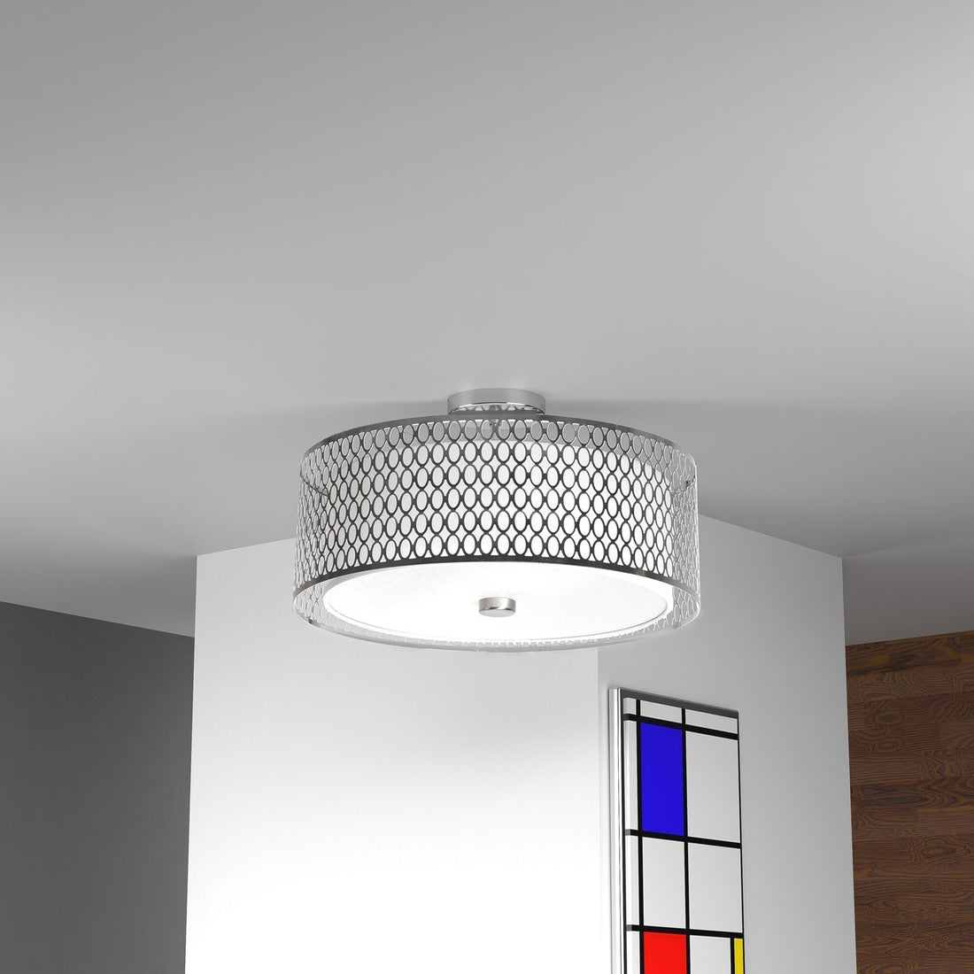 DAINOLITE, KORDAN CEILING SEMI FLUSH, SEMI FLUSH MOUNT LIGHT