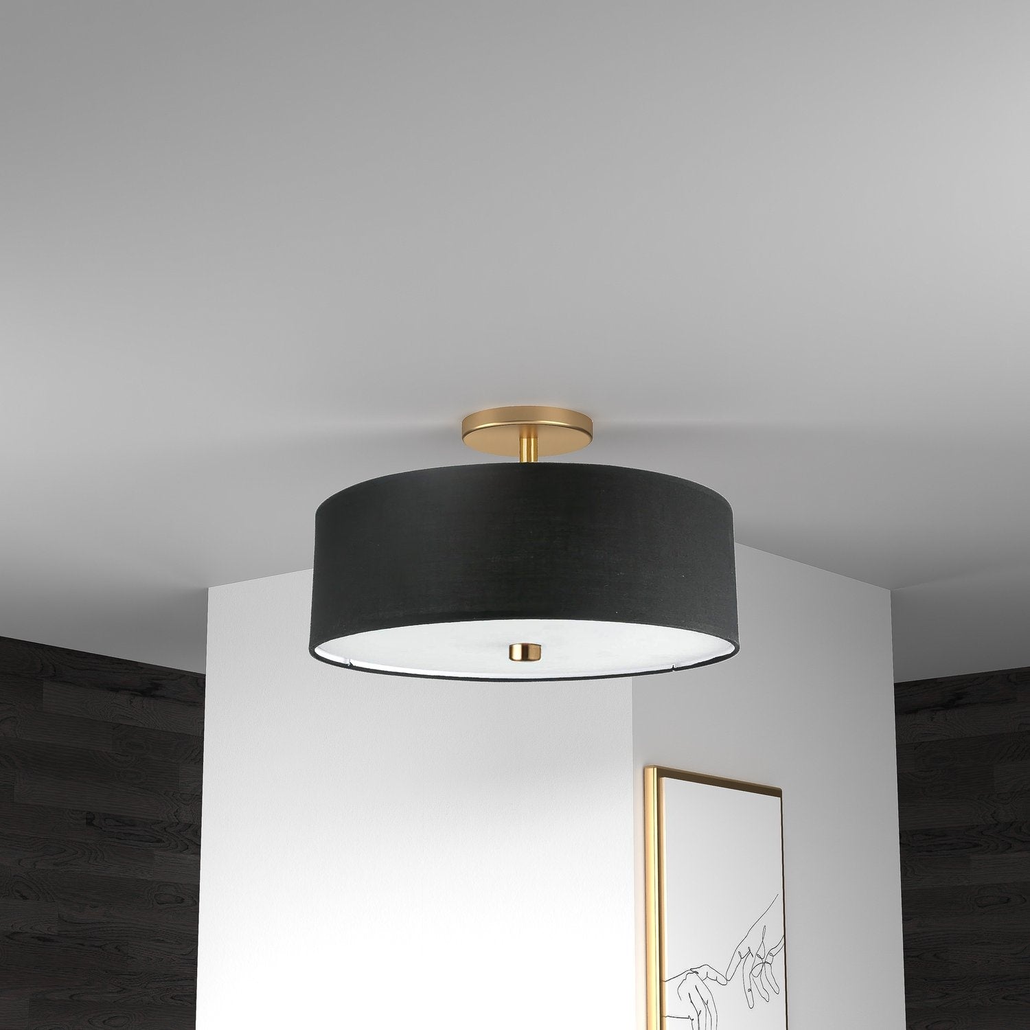 DAINOLITE, EVERLY CEILING SEMI FLUSH, SEMI FLUSH MOUNT LIGHT