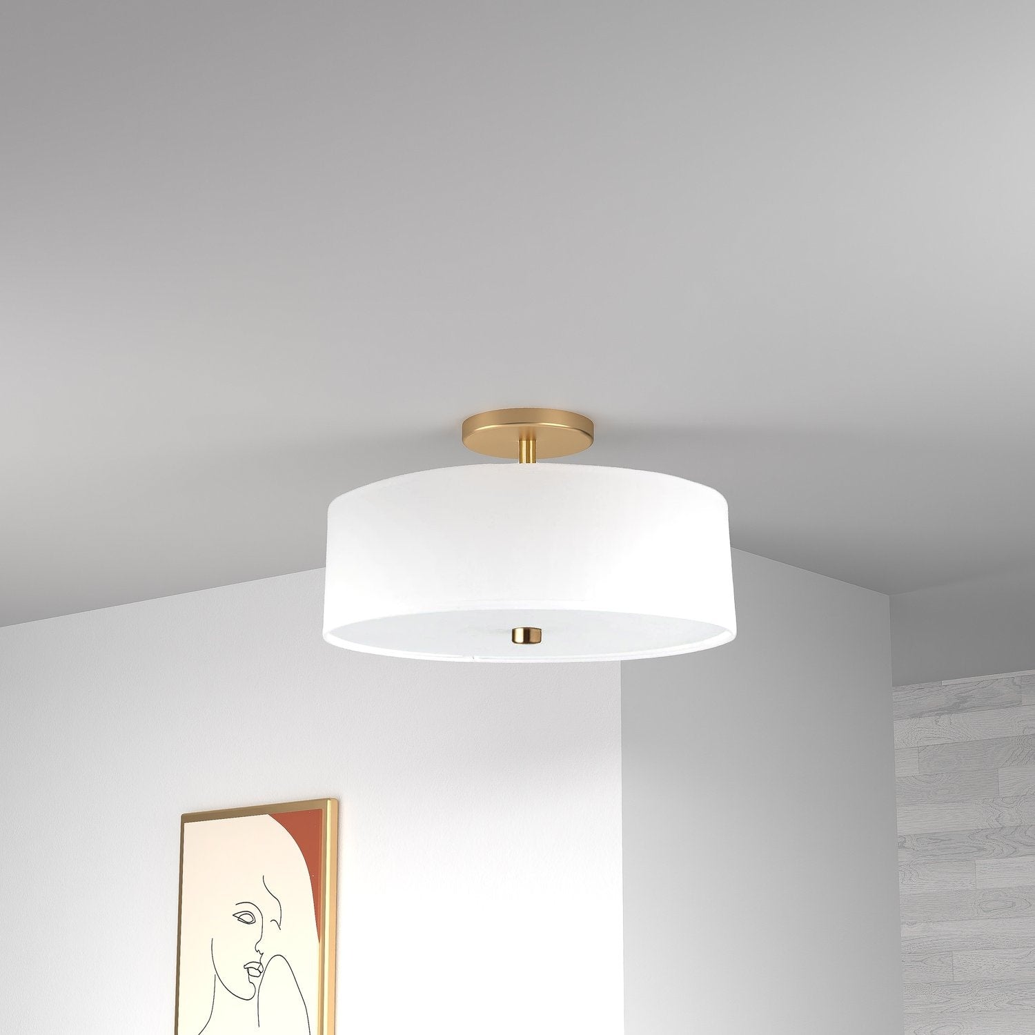 DAINOLITE, EVERLY CEILING SEMI FLUSH, SEMI FLUSH MOUNT LIGHT