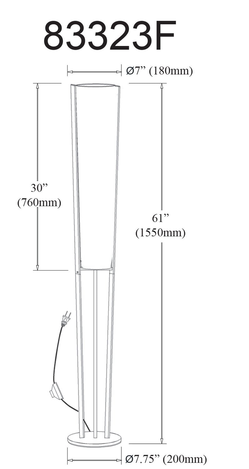 DAINOLITE, EMOTIONS FLOOR DECORATIVE, FLOOR LAMP