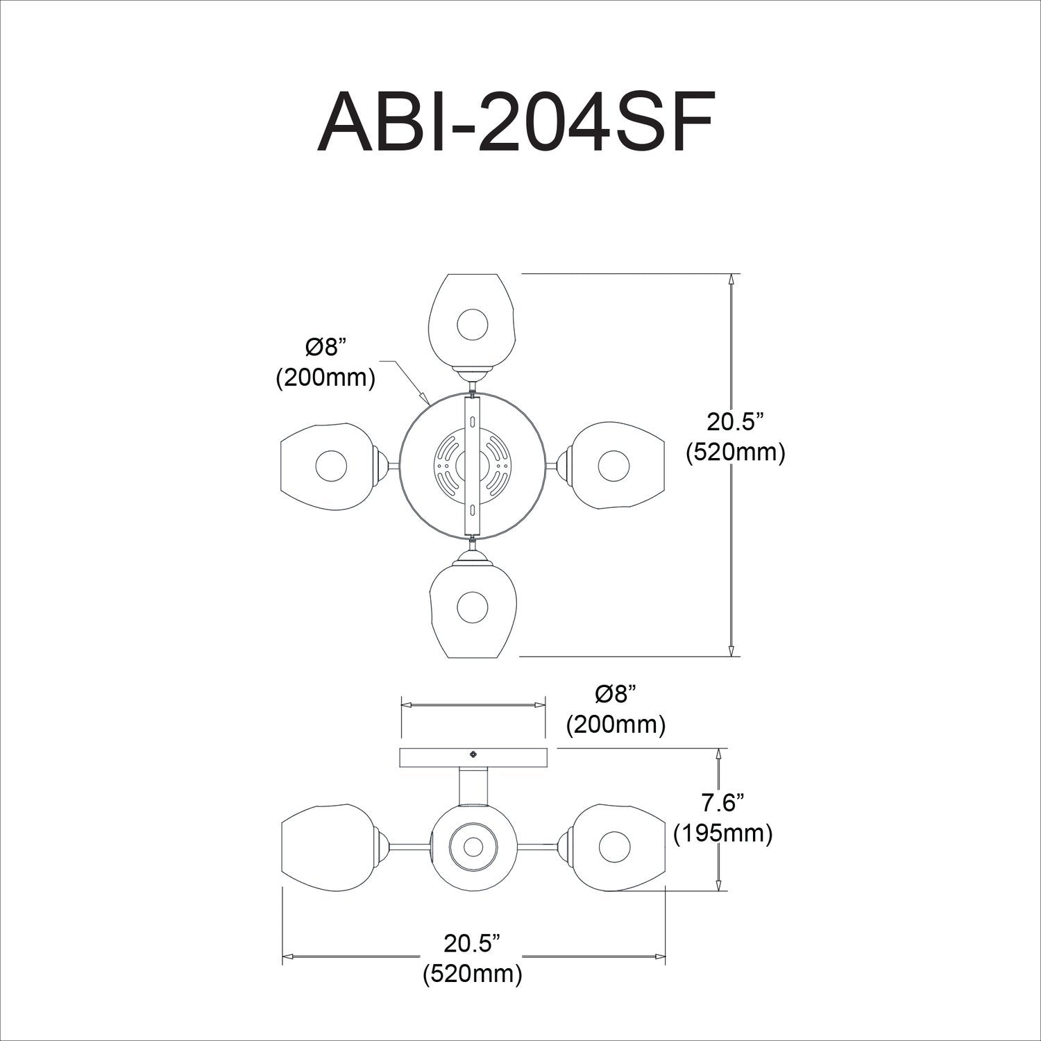 DAINOLITE, ABII CEILING SEMI FLUSH, SEMI FLUSH MOUNT LIGHT