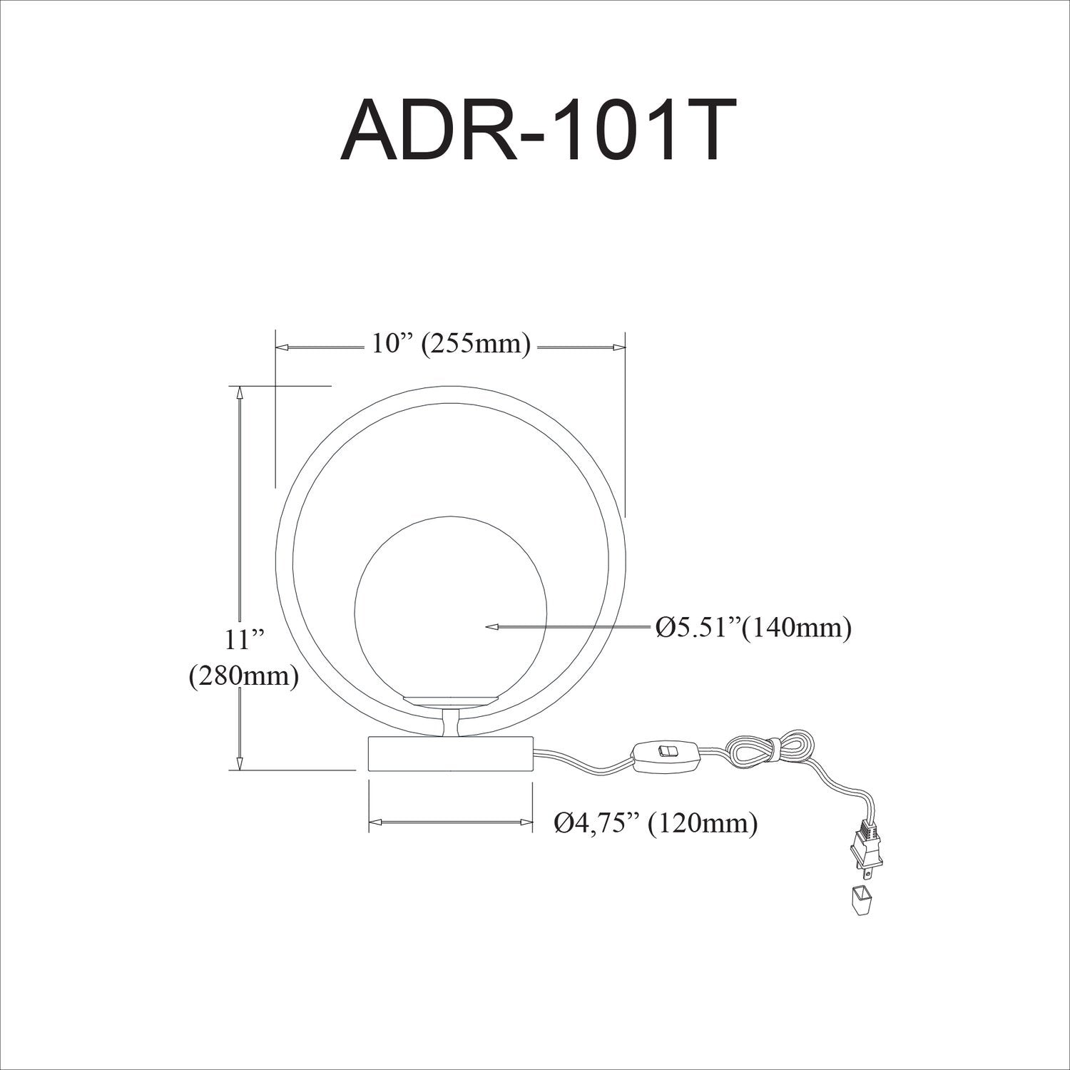 DAINOLITE ADRIENNA TABLE DECORATIVE - Table