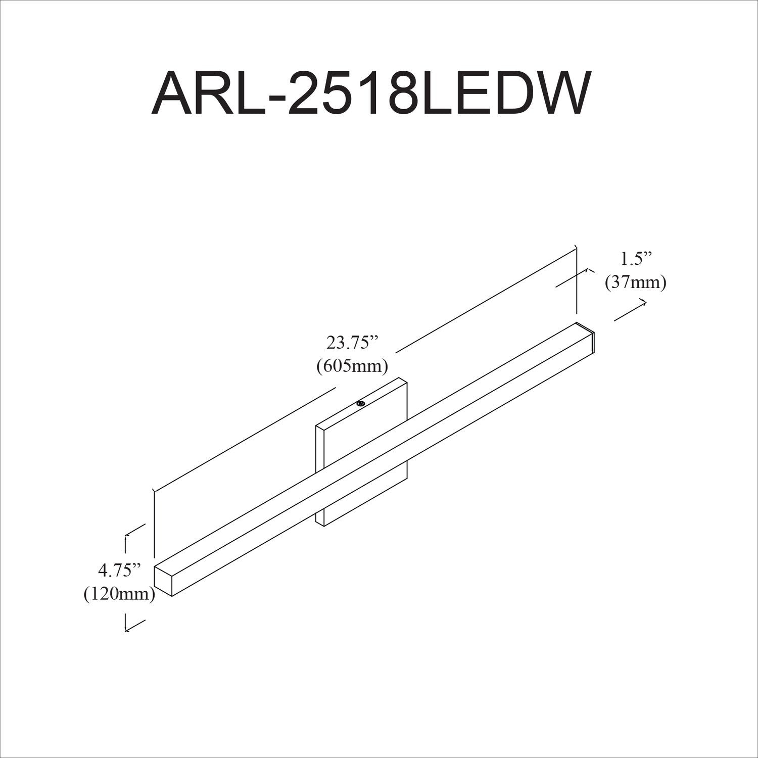 DAINOLITE, ARANDEL WALL VANITY, VANITY LIGHT