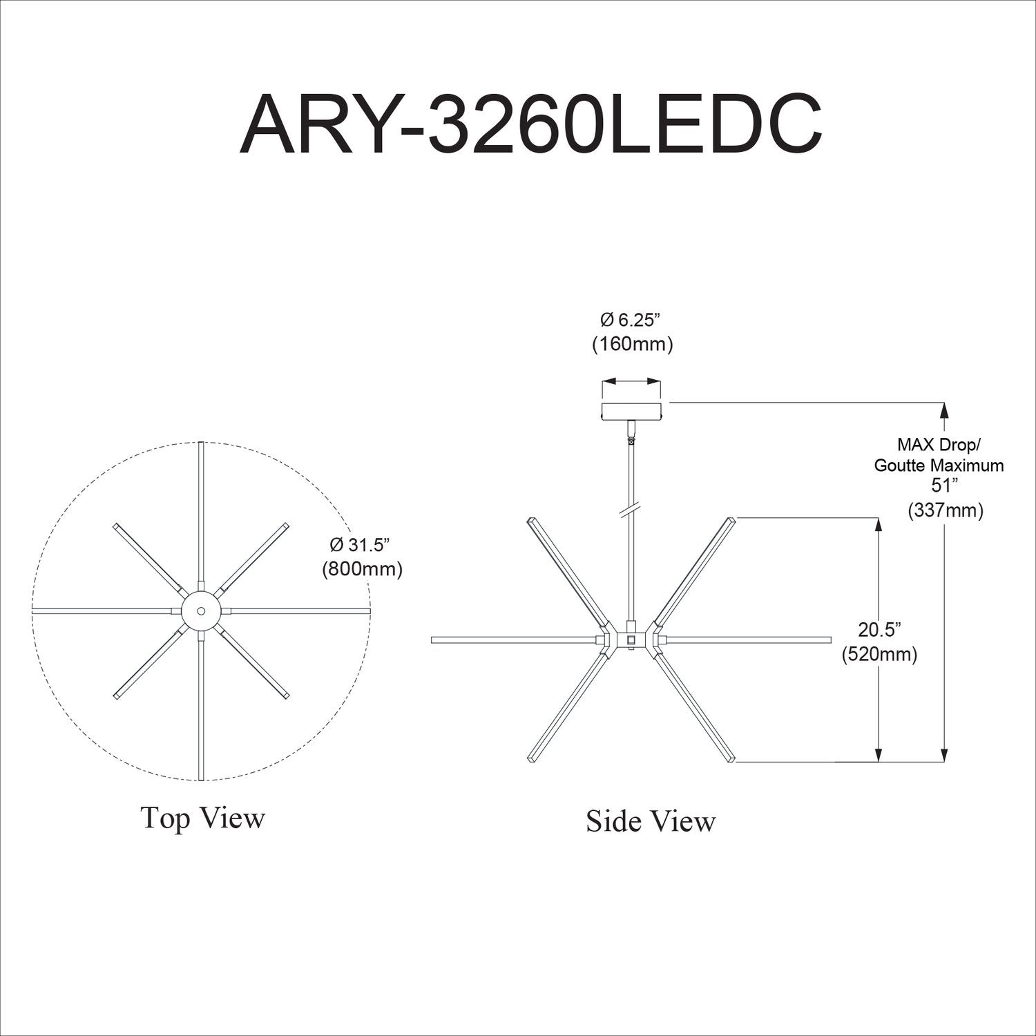 DAINOLITE, ARRAY HANGING CHANDELIER, CHANDELIER LIGHT