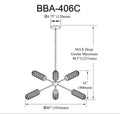 DAINOLITE, BALBINA HANGING CHANDELIER, CHANDELIER LIGHT