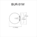 DAINOLITE, BURLAT WALL DECORATIVE, WALL SCONCES