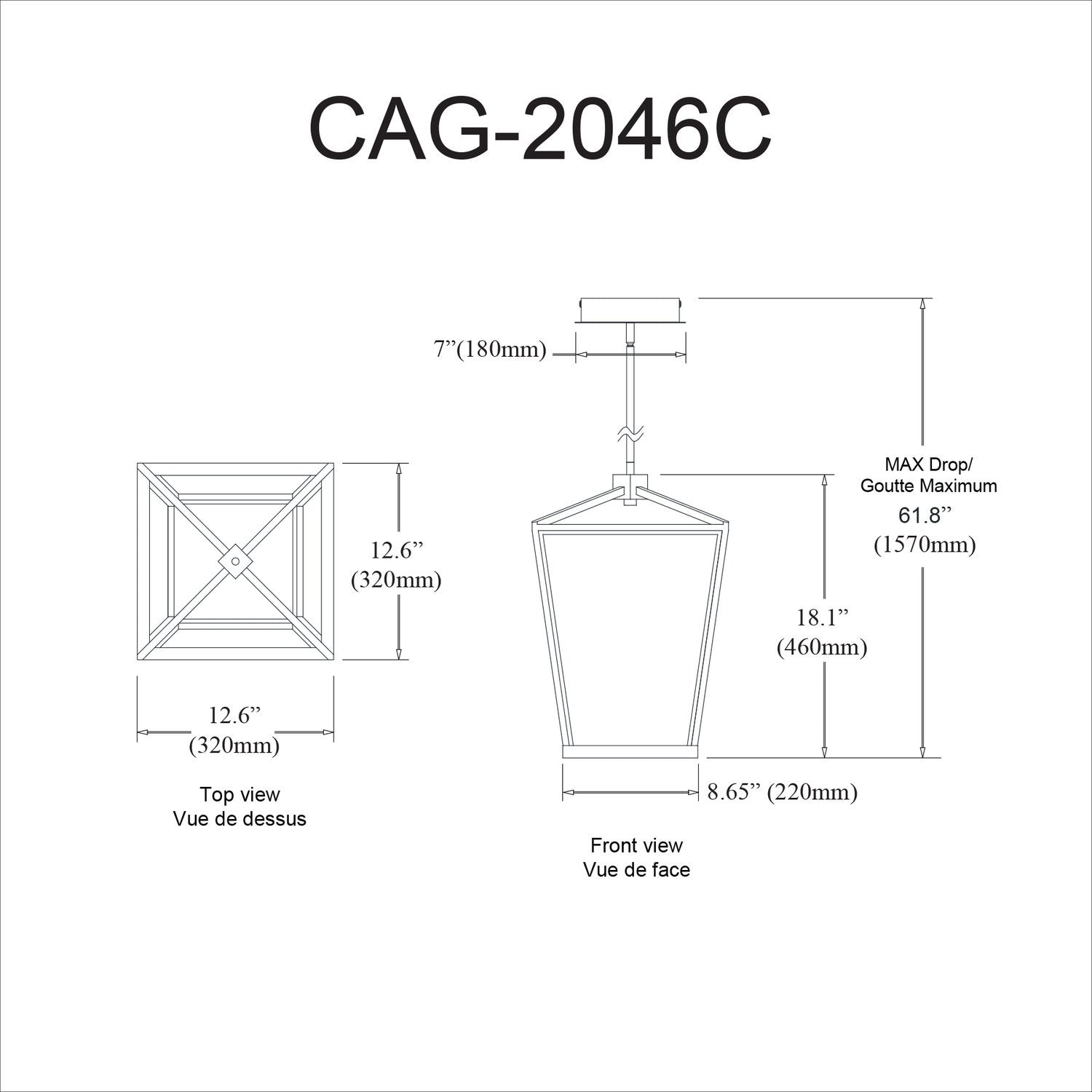 DAINOLITE, CAGE HANGING PENDANT, PENDANT LIGHT
