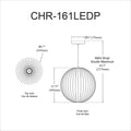 DAINOLITE, CHARLOTTE HANGING PENDANT, PENDANT LIGHT