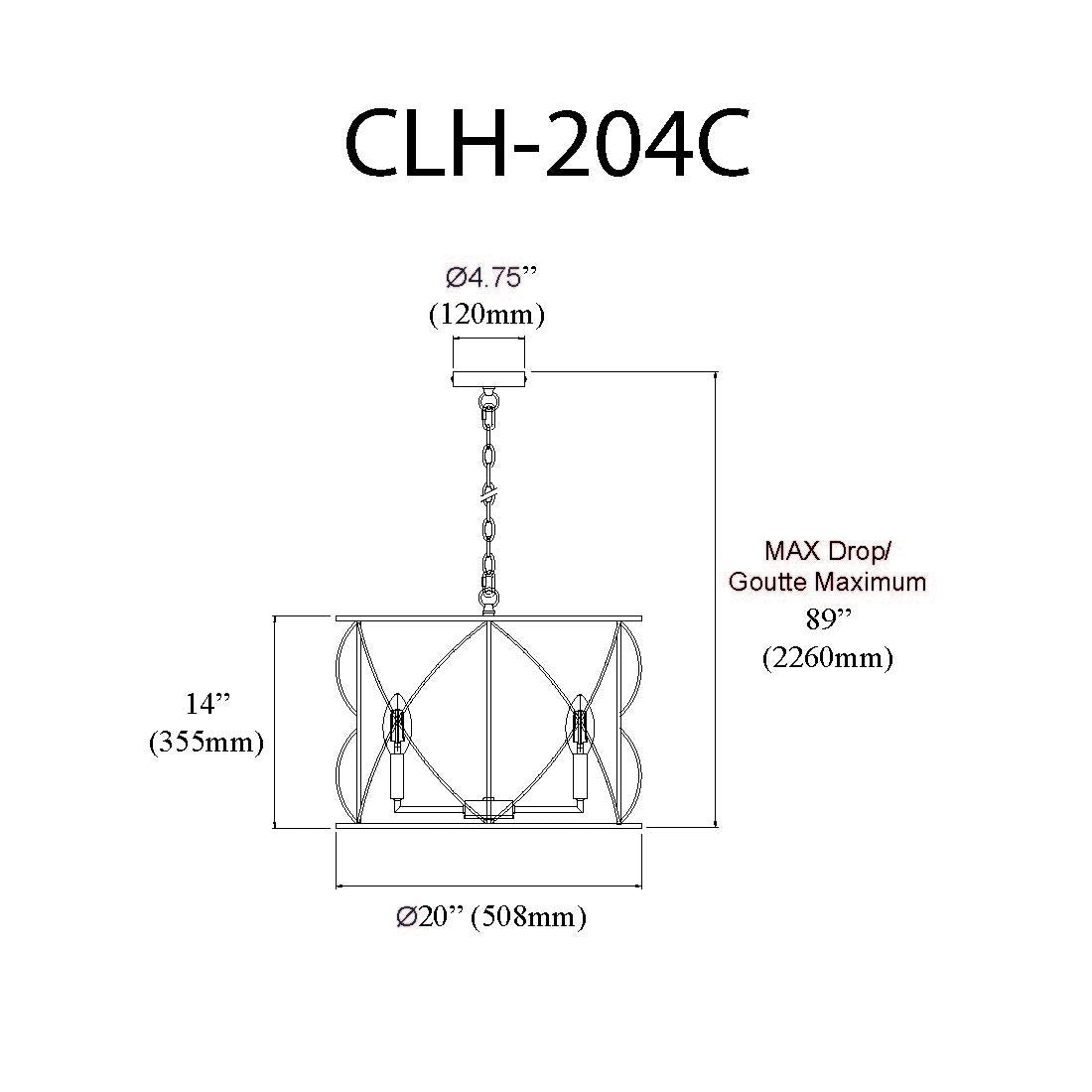 DAINOLITE, CALAH HANGING CHANDELIER, CHANDELIER LIGHT