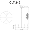 DAINOLITE, COLETTE HANGING CHANDELIER, CHANDELIER LIGHT