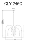 DAINOLITE, CALLWAY HANGING CHANDELIER, CHANDELIER LIGHT