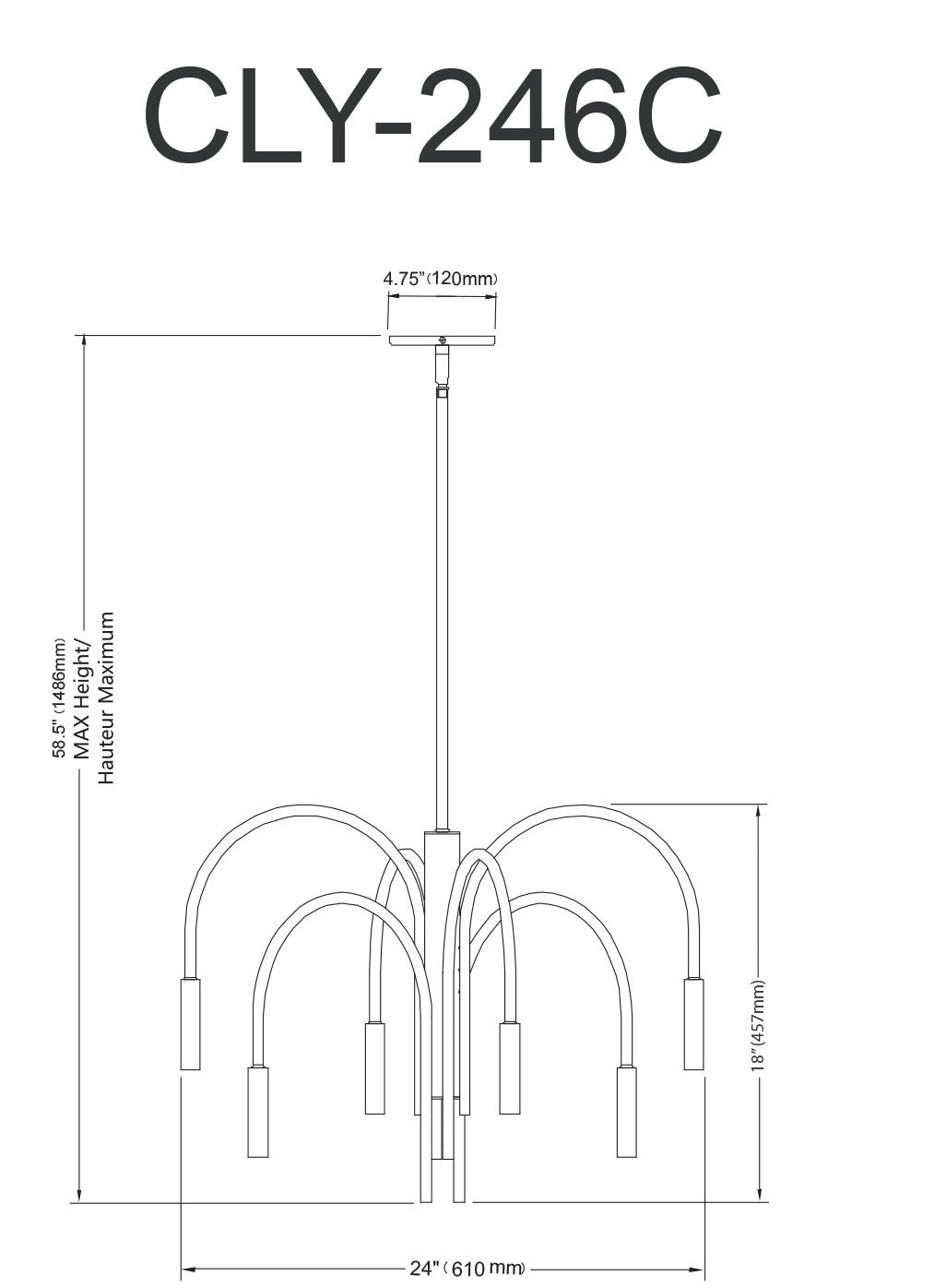 DAINOLITE, CALLWAY HANGING CHANDELIER, CHANDELIER LIGHT