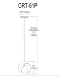 DAINOLITE, CRESENT HANGING PENDANT, PENDANT LIGHT