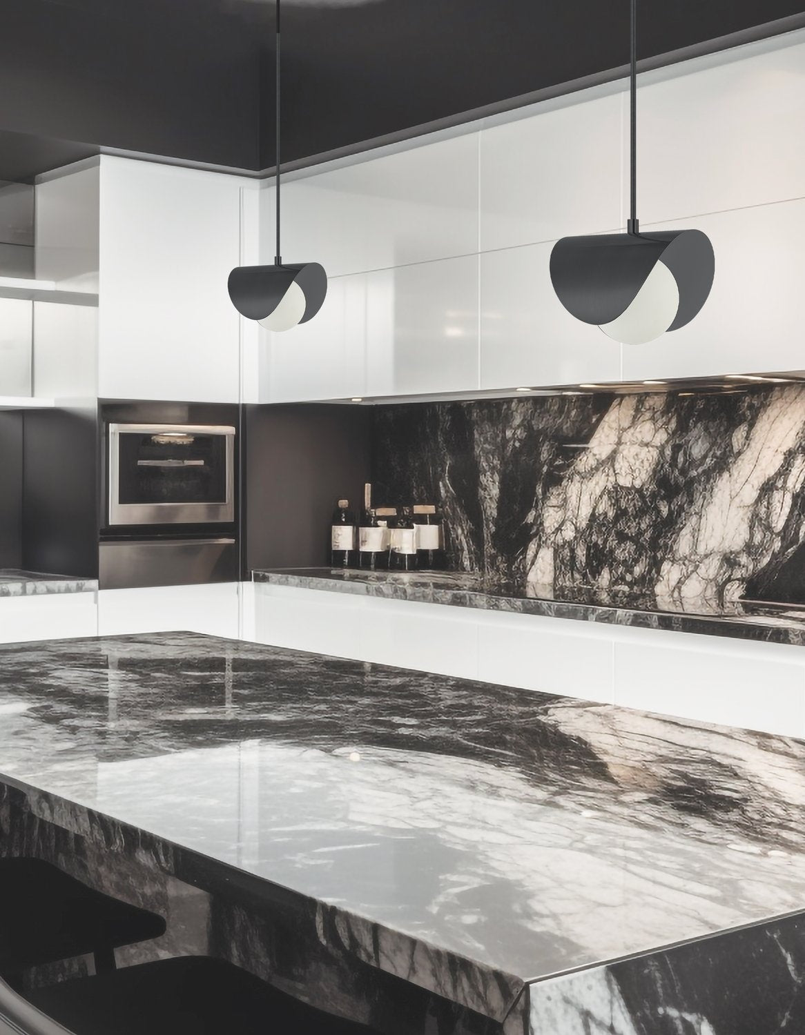 DAINOLITE, CRESENT HANGING PENDANT, PENDANT LIGHT