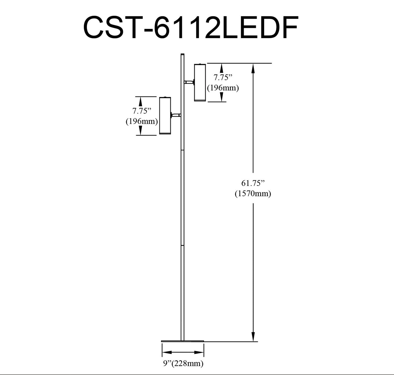 DAINOLITE, CONSTANCE FLOOR TASK, FLOOR LAMP