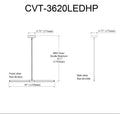 DAINOLITE, CORVETTE HANGING PENDANT, PENDANT LIGHT