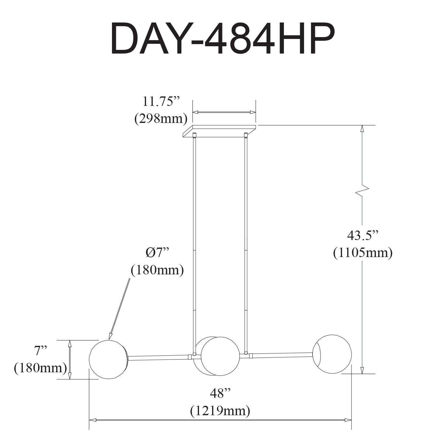 DAINOLITE, DAYANA HANGING PENDANT, PENDANT LIGHT