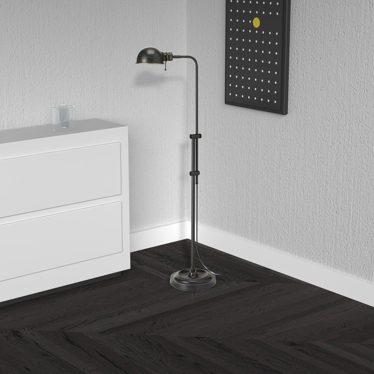 DAINOLITE, FEDORA FLOOR TASK, FLOOR LAMP