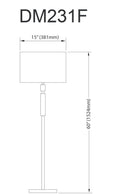 DAINOLITE, FERNANDA FLOOR DECORATIVE, FLOOR LAMP