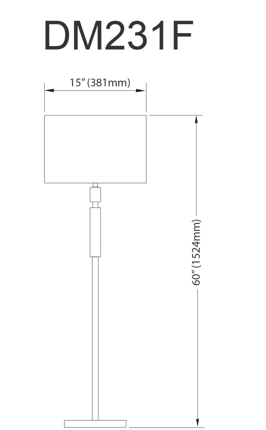 DAINOLITE, FERNANDA FLOOR DECORATIVE, FLOOR LAMP