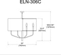DAINOLITE, ELEANOR HANGING CHANDELIER, CHANDELIER LIGHT
