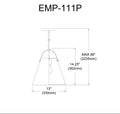 DAINOLITE, EMPEROR HANGING PENDANT, PENDANT LIGHT
