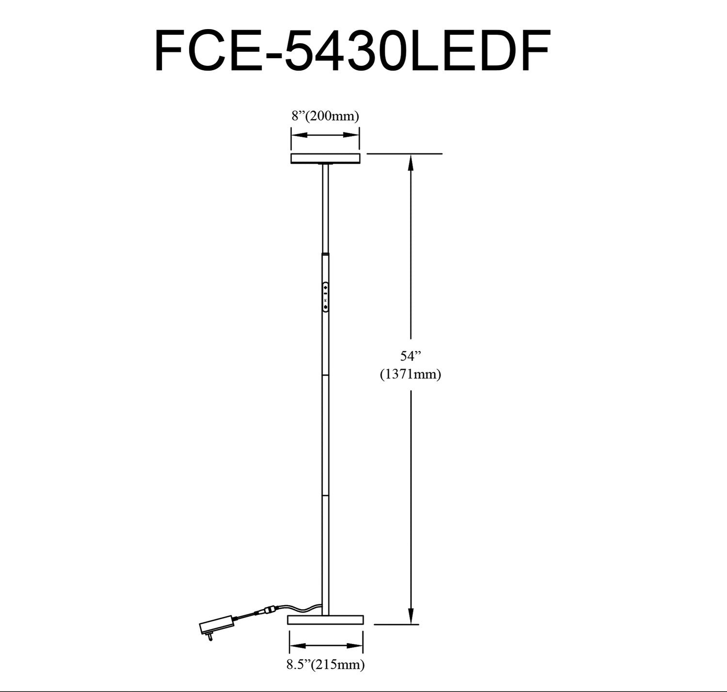 DAINOLITE, FRANCINE FLOOR TASK, FLOOR LAMP