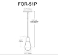 DAINOLITE, FORTUNA HANGING PENDANT, PENDANT LIGHT