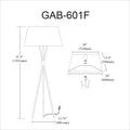 DAINOLITE, GABRIELA FLOOR DECORATIVE, FLOOR LAMP