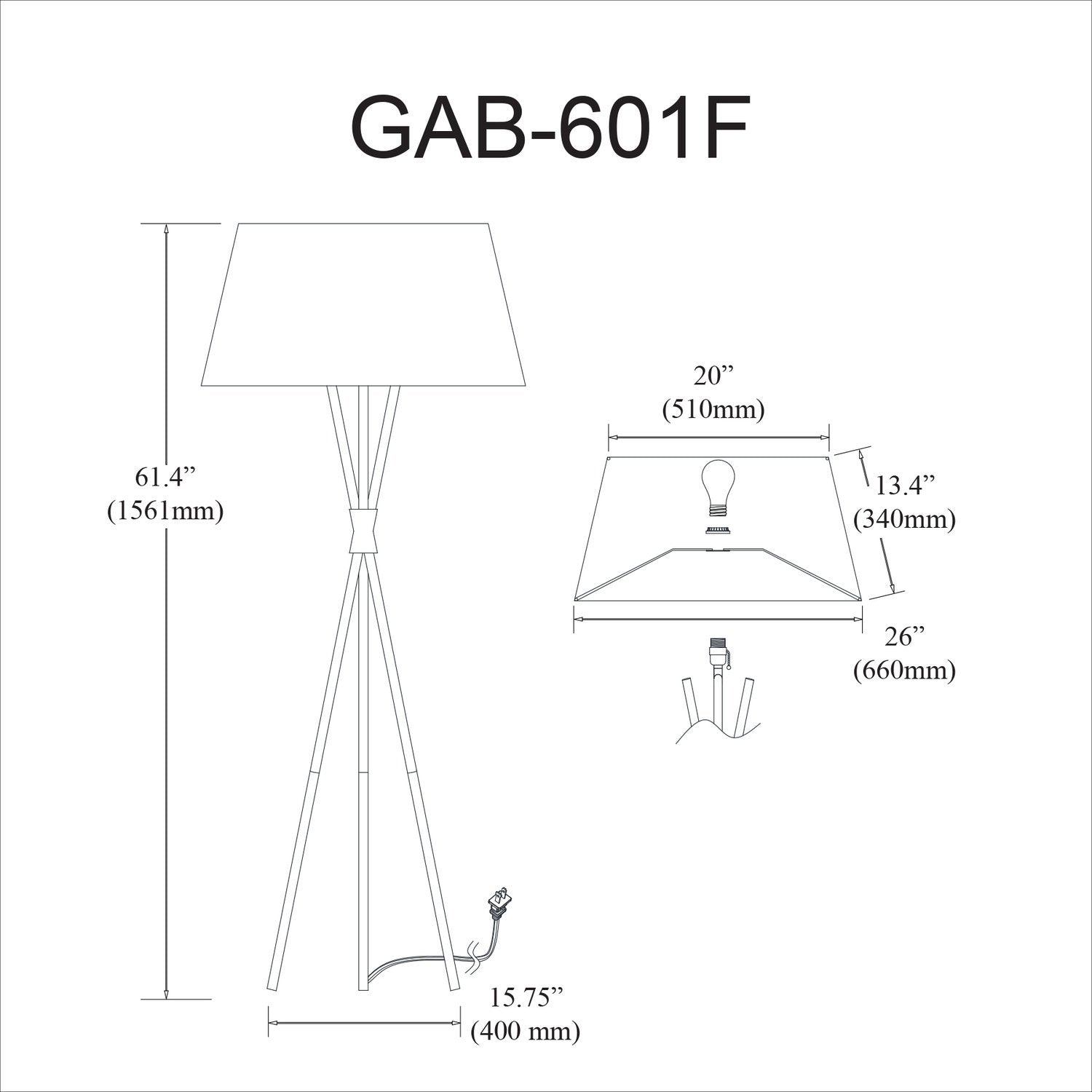 DAINOLITE, GABRIELA FLOOR DECORATIVE, FLOOR LAMP