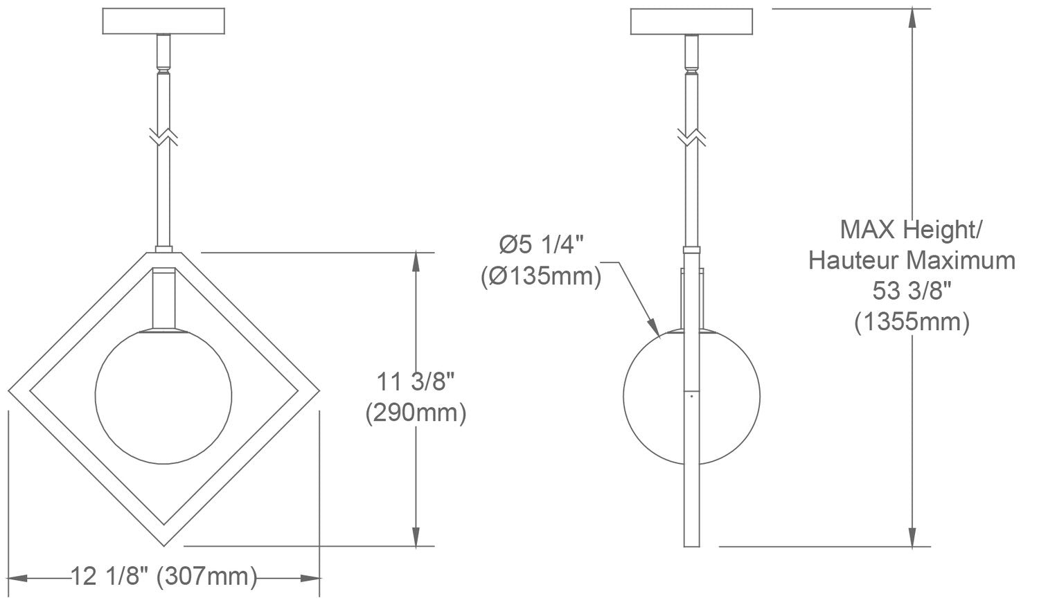 DAINOLITE, GLASGOW HANGING PENDANT, PENDANT LIGHT