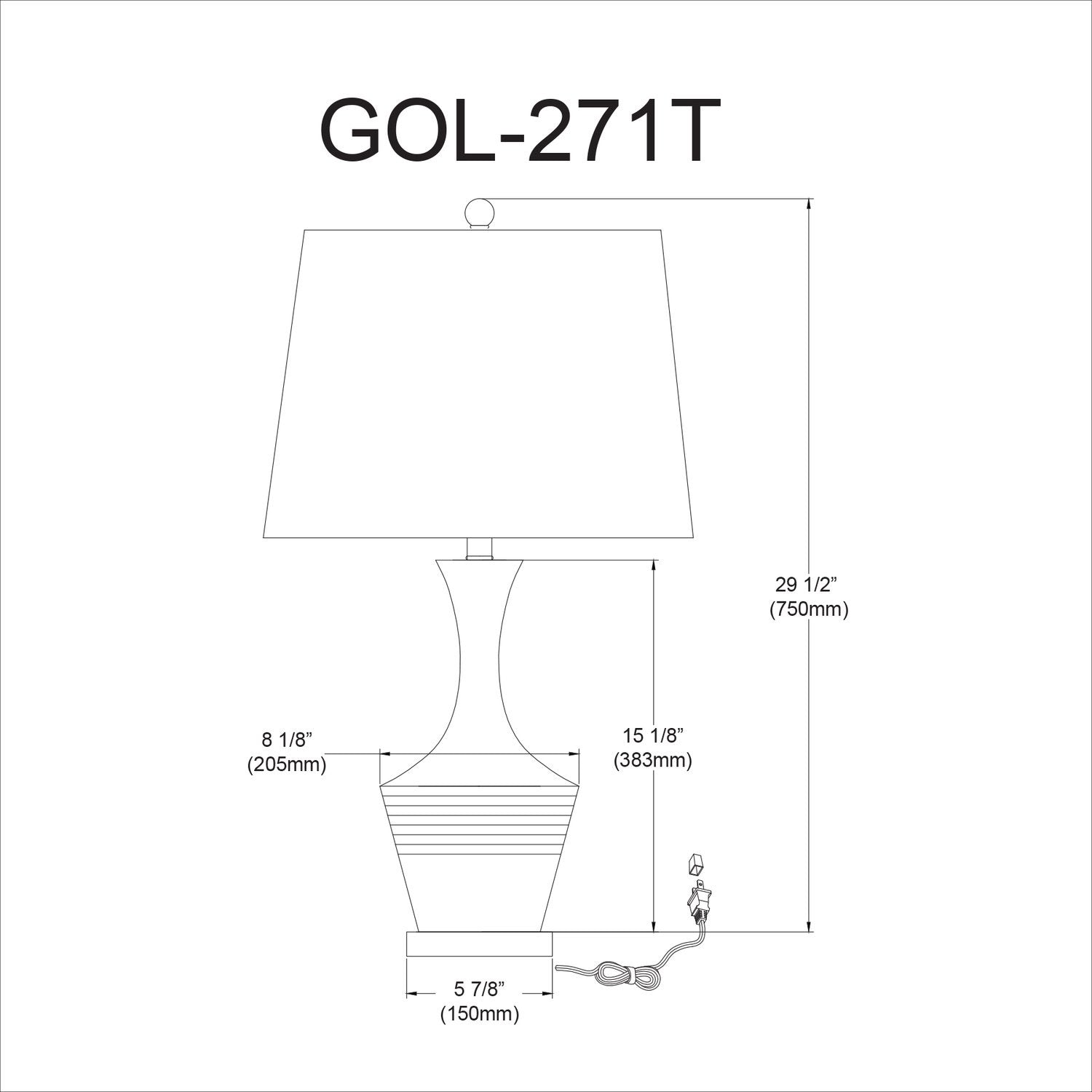 DAINOLITE GOLIATH TABLE DECORATIVE - Table
