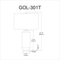 DAINOLITE GOLIATH TABLE DECORATIVE - Table