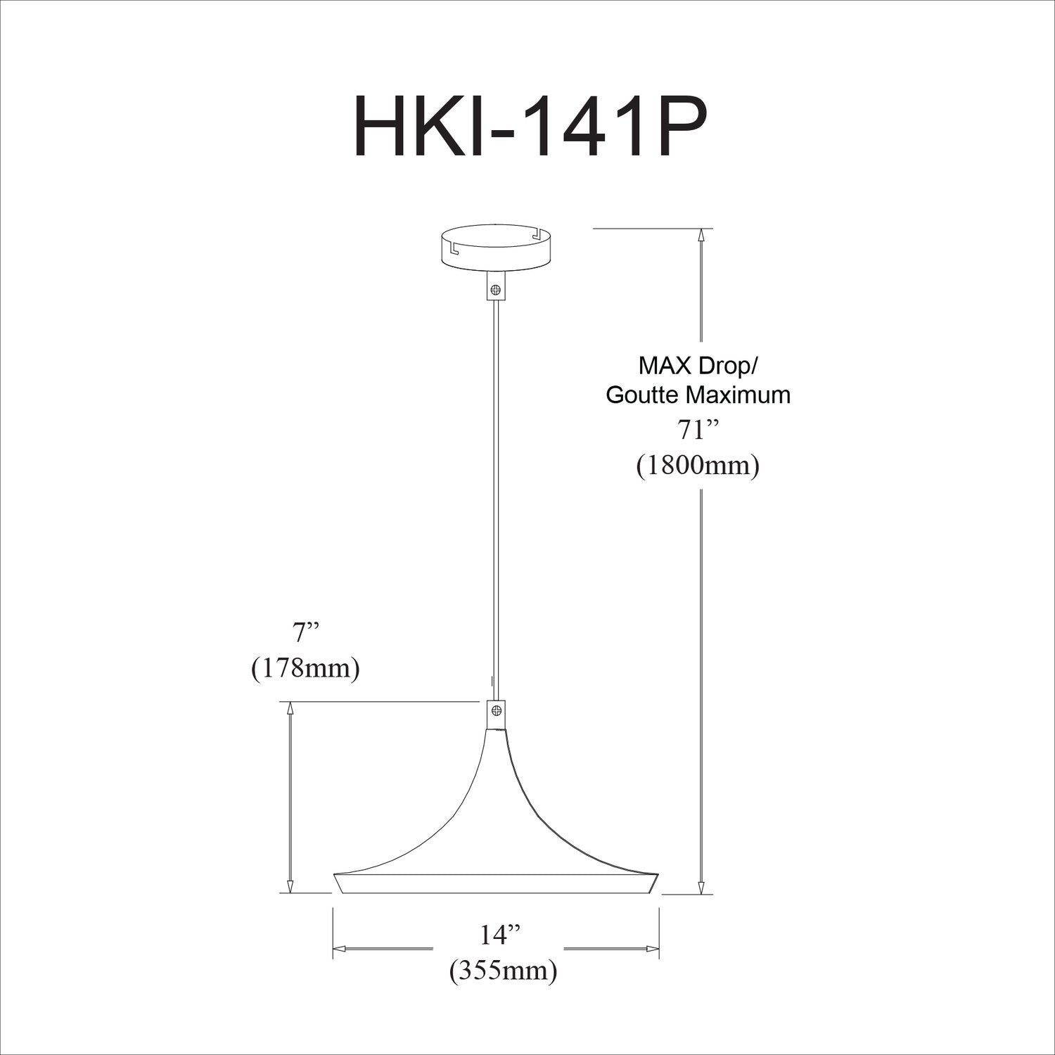 DAINOLITE, HELSINKI HANGING PENDANT, PENDANT LIGHT