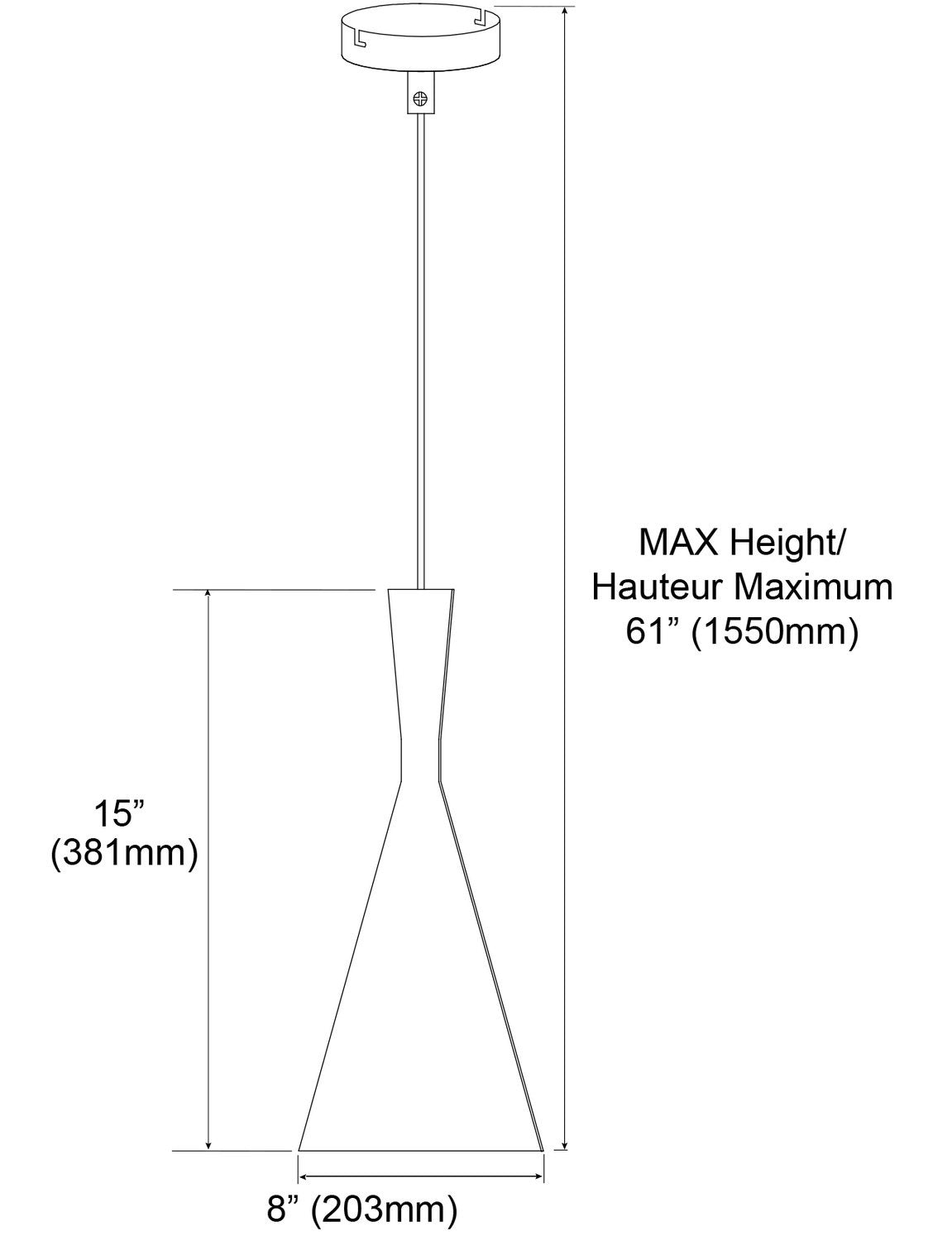 DAINOLITE, HELSINKI HANGING PENDANT, PENDANT LIGHT