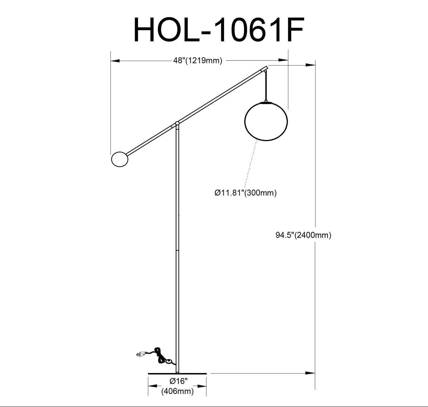 DAINOLITE, HOLLY FLOOR DECORATIVE, FLOOR LAMP
