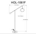 DAINOLITE, HOLLY FLOOR DECORATIVE, FLOOR LAMP
