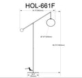 DAINOLITE, HOLLY FLOOR DECORATIVE, FLOOR LAMP