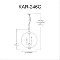 DAINOLITE, KARLAND HANGING CHANDELIER, CHANDELIER LIGHT